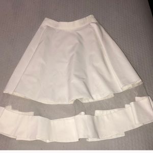 Lulu’s mesh panel circle skirt